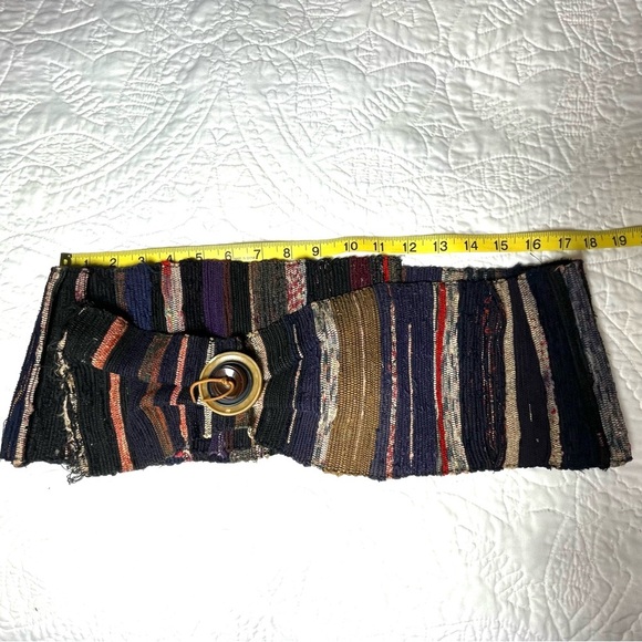 Vintage Hand Woven Belt Natural Fibers One Size Multicolor - Picture 8 of 9